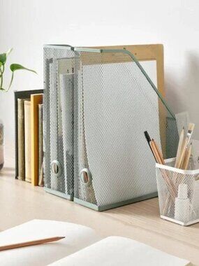 Mint Green IKEA Mesh Metal Magazine File 2 Pieces